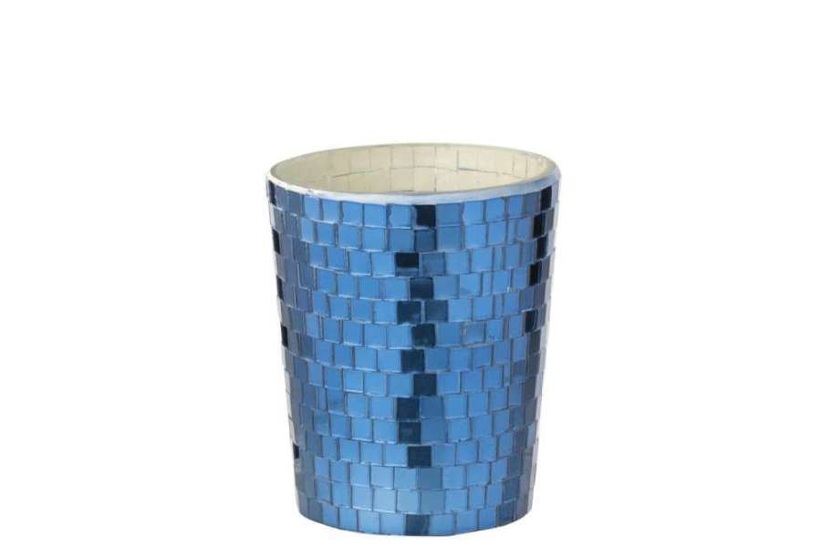 SCENTED CANDLE MIRROR GLASS BLUE