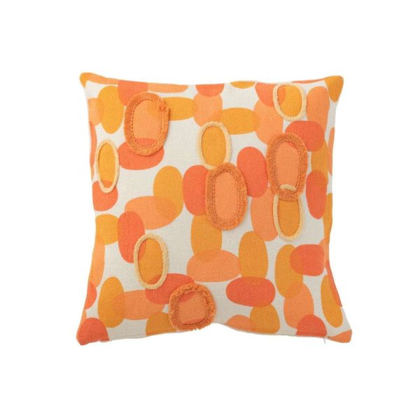 CUSHION PAPAYA TEXTILE ORANGE