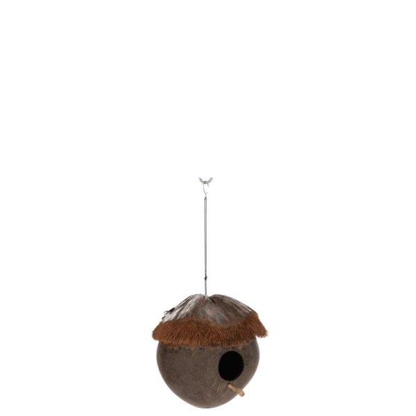 BIRD HOUSE COCONUT BROWN