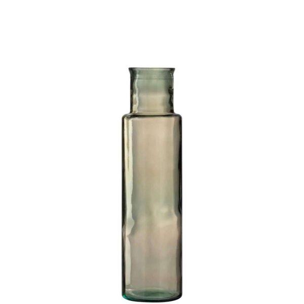 VASE CYLINDER GLASS LIGHT BROWN LARGE