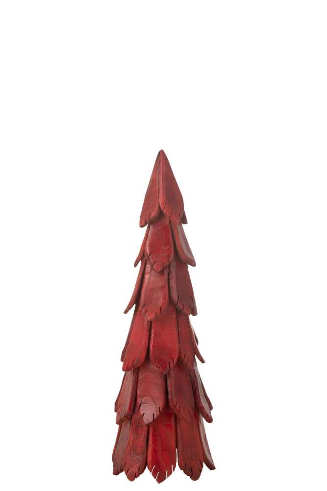 CHRISTMAS TREE PIECES WOOD RED MEDIUM