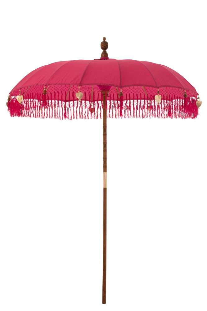 PARASOL DAYU COTTON/WOOD PINK LARGE