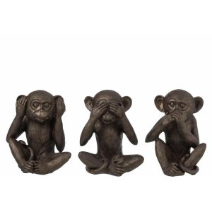APE SEE/HEAR/SPEAK NO EVIL POLY BROWN LARGE ASSORTMENT OF 3