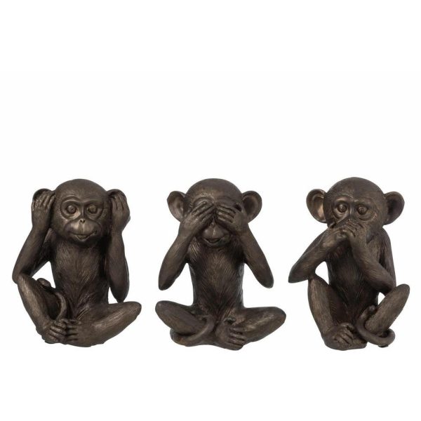 APE SEE/HEAR/SPEAK NO EVIL POLY BROWN LARGE ASSORTMENT OF 3