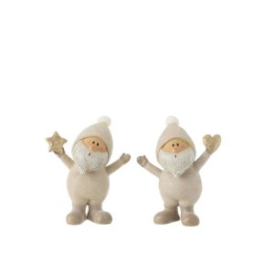 SANTAS STAR HEART POLY GREY LARGE ASSORTMENT OF 2