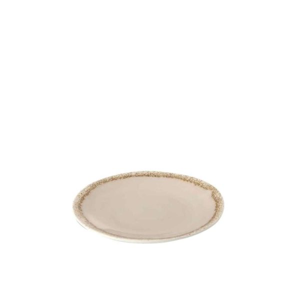 PLATE ROUGH CREAM S 14,5X14,5X2,2CM