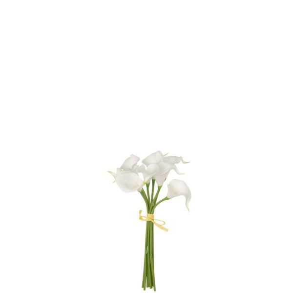 BOUQUET CALLA LILY 8PIECES PLASTIC WHITE SMALL