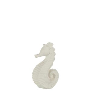 SEAHORSE SAND GLAZE PORCELAIN WHITE LARGE