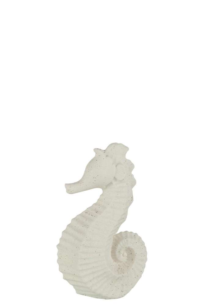 SEAHORSE SAND GLAZE PORCELAIN WHITE LARGE