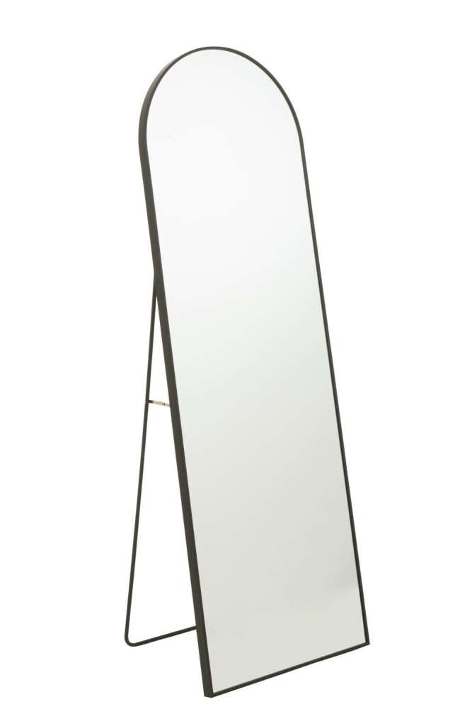 MIRROR ON FOOT ROUNDED GL/MET BL