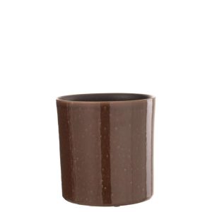 FLOWER POT FLEK CERAMIC BROWN MEDIUM