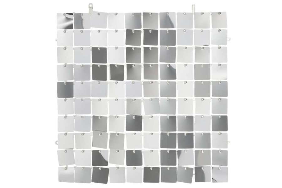 DECORATIVE PANEL SQUARE PVC SILVER COLORED