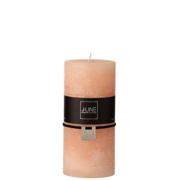 CYLINDER CANDLE  PEACH L 52H