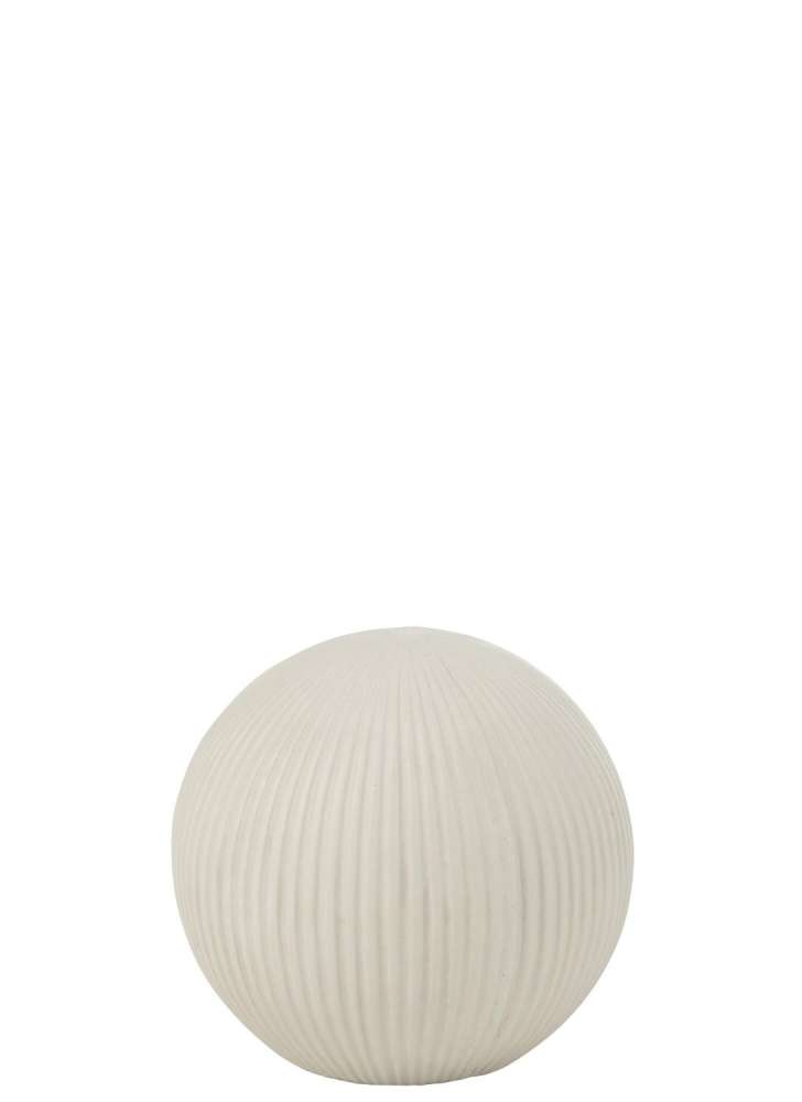 BALL DECO  CLAY  WHITE SMALL