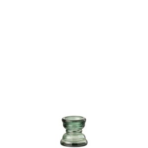 CANDLE HOLDER NICE GLASS GREEN SMALL