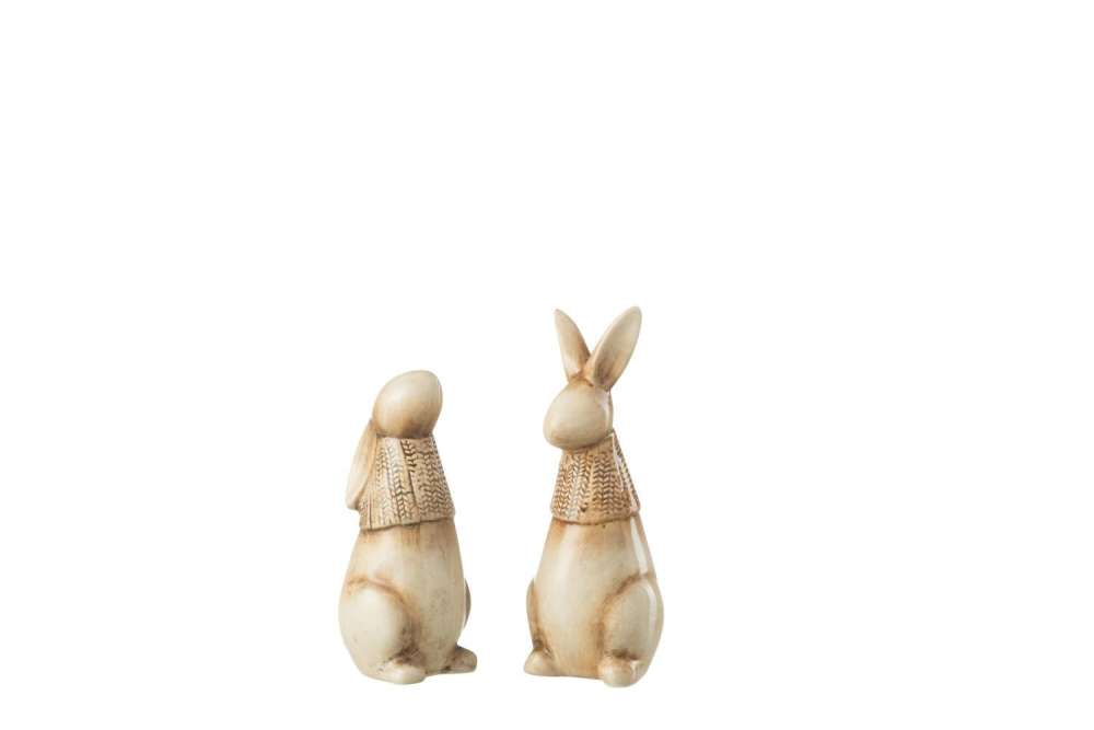 RABBIT SWEATER PORCELAIN BROWN SMALL ASSORTMENT OF 2