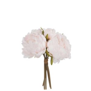 BOUQUET PEONIES 5 PIECES LIGHT PINK SMALL