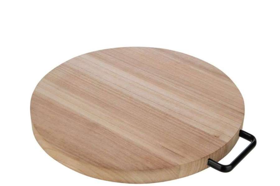 PLANK ROUND WOOD NATURAL LARGE