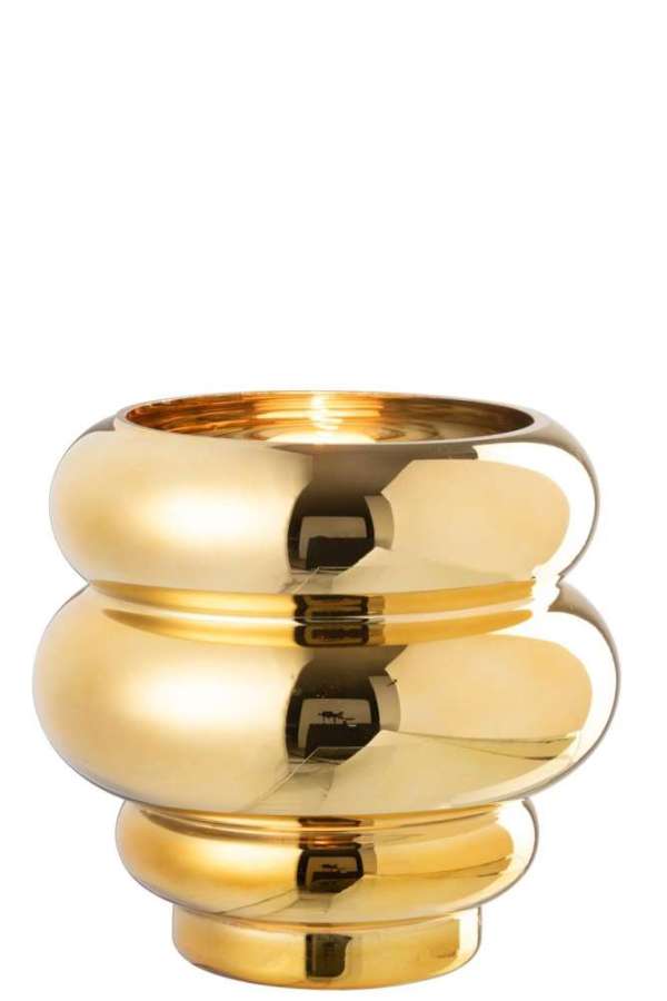 TEALIGHT HOLDER/VASE CLÉA GLASS GOLD