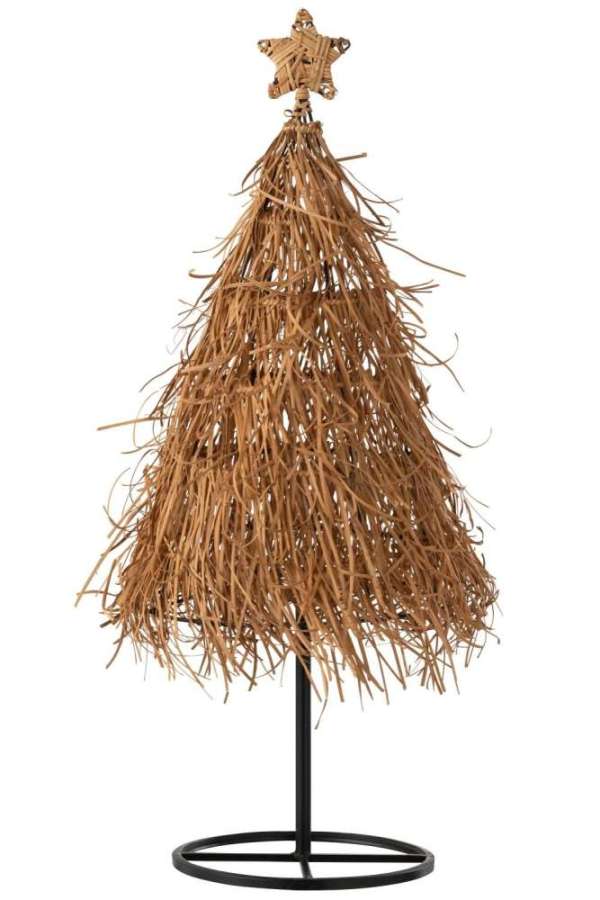 CHRISTMAS TREE STAR RATTAN NATURAL LARGE