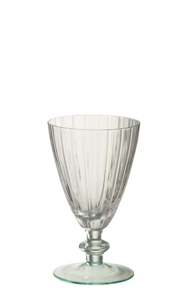 DRINKING GLASS STRIPED GLASS TRANSPARENT/LIGHT GREEN