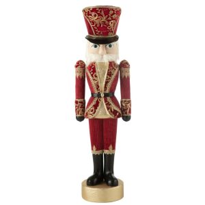 NUTCRACKER STANDING POLYFOAM/TEXTILE RED/GOLD