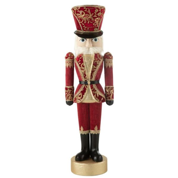 NUTCRACKER STANDING POLYFOAM/TEXTILE RED/GOLD