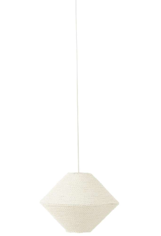 HANGING LAMP UFO RAFFIA WHITE SMALL
