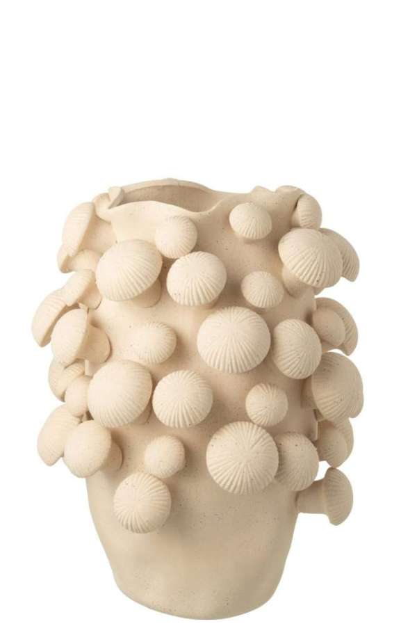 VASE FUNGI CLAY BEIGE LARGE
