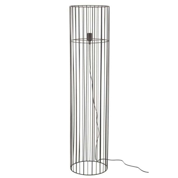 LAMP STANDING ROUND METAL BLACK