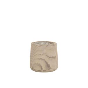 FLOWERPOT PAULOWNIA WOOD+PLASTIC WHITE WASH LARGE