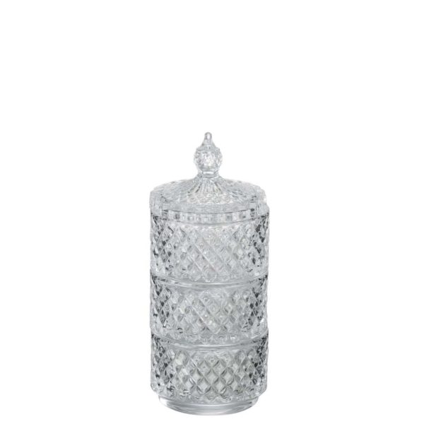 JAR 3 LEVELS GLASS TRANSPARENT