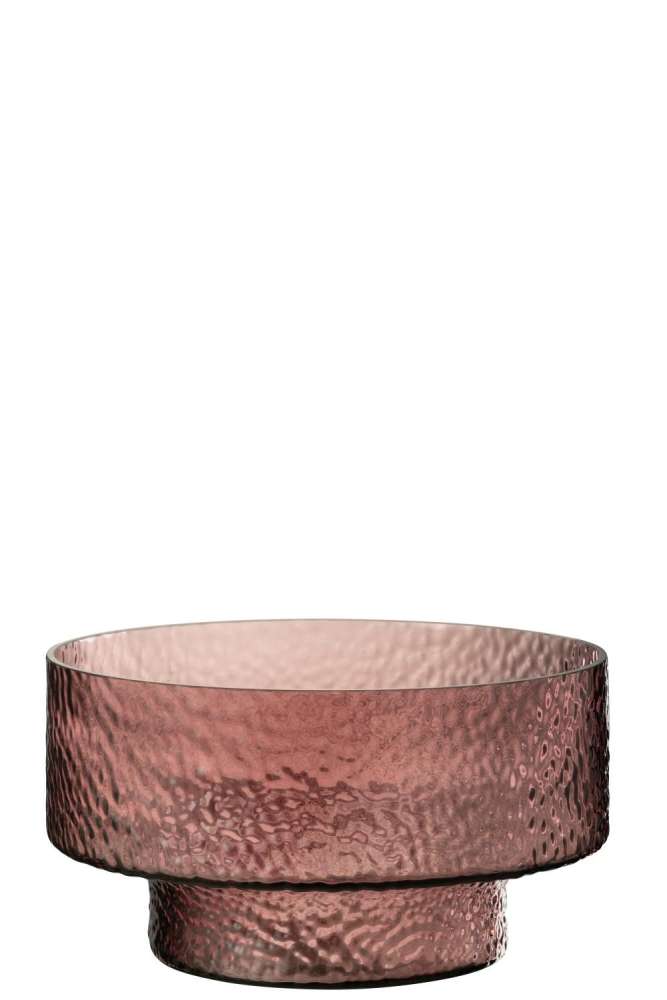 VASE LOW BETTY GLASS PINK