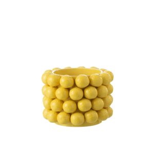 FLOWERPOT LEMONS CERAMIC YELLOW LARGE