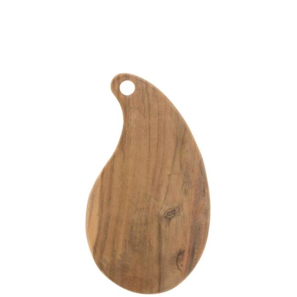 CUTTING BOARD TERONG TEAK WOOD NATURAL SMALL