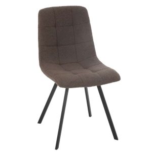 DINING CHAIR CLARK METAL/POLYESTER BROWN