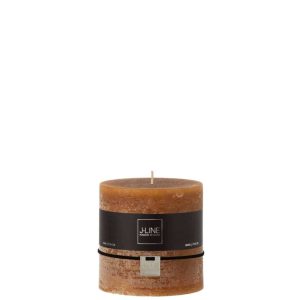 CYLINDER CANDLE  CARAMEL 64H