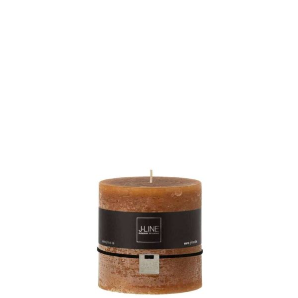 CYLINDER CANDLE  CARAMEL 64H