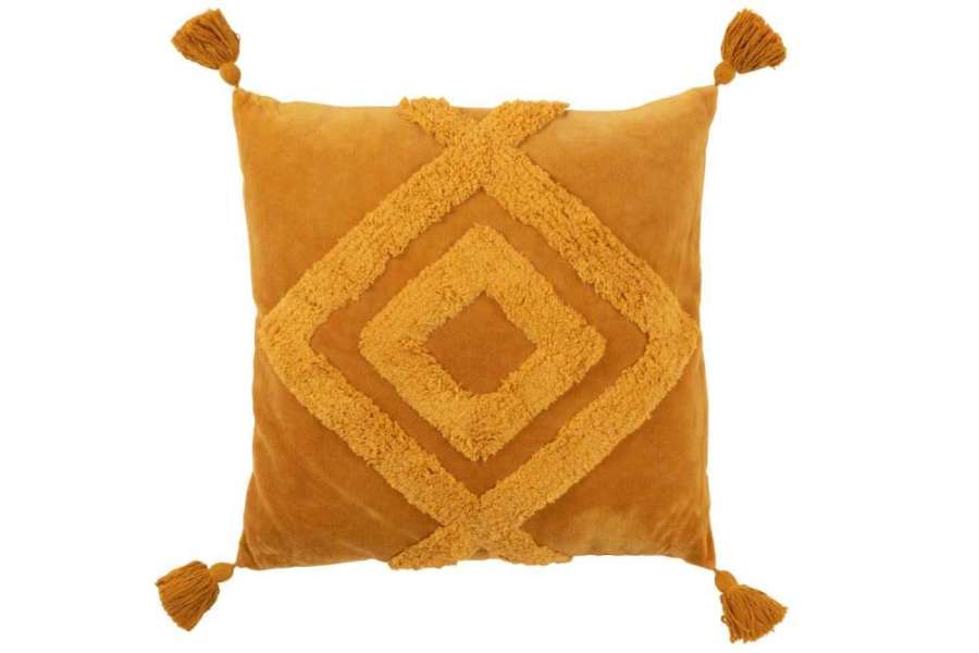 CUSHION U SHAPE PATTERN COTTON CORAL SQUARE