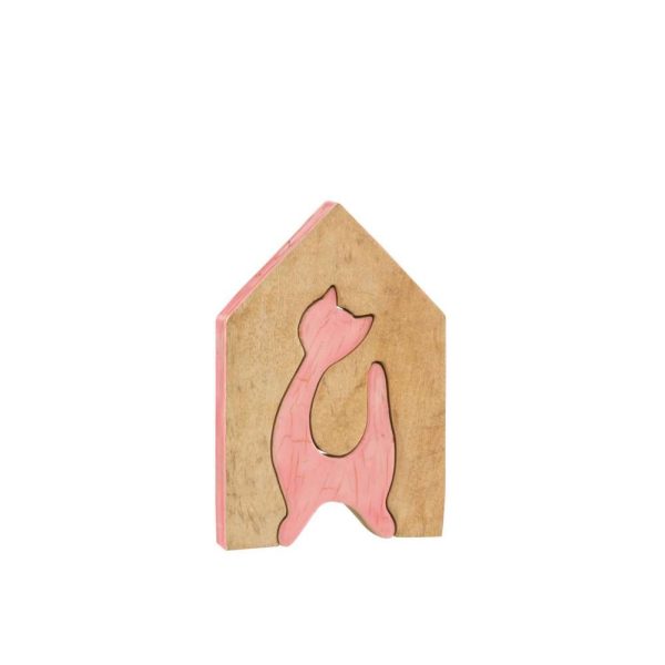 HOUSE CAT MANGO WOOD PINK/NATURAL LARGE
