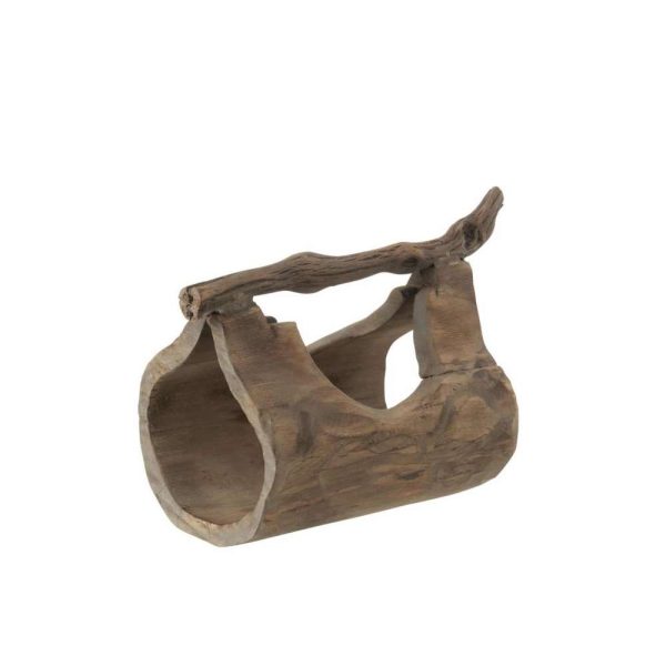 DECORATION TRUNK WITH HANDLE WOOD NATURAL LARGE