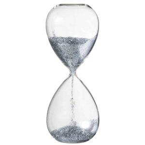 HOURGLASS PEARLS GLASS SILVER EXTRA LARGE
