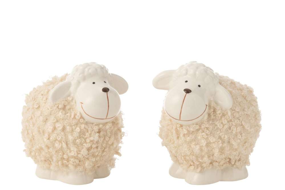 SHEEP PORCELAIN WHITE LARGE ASSORTMENT OF 2