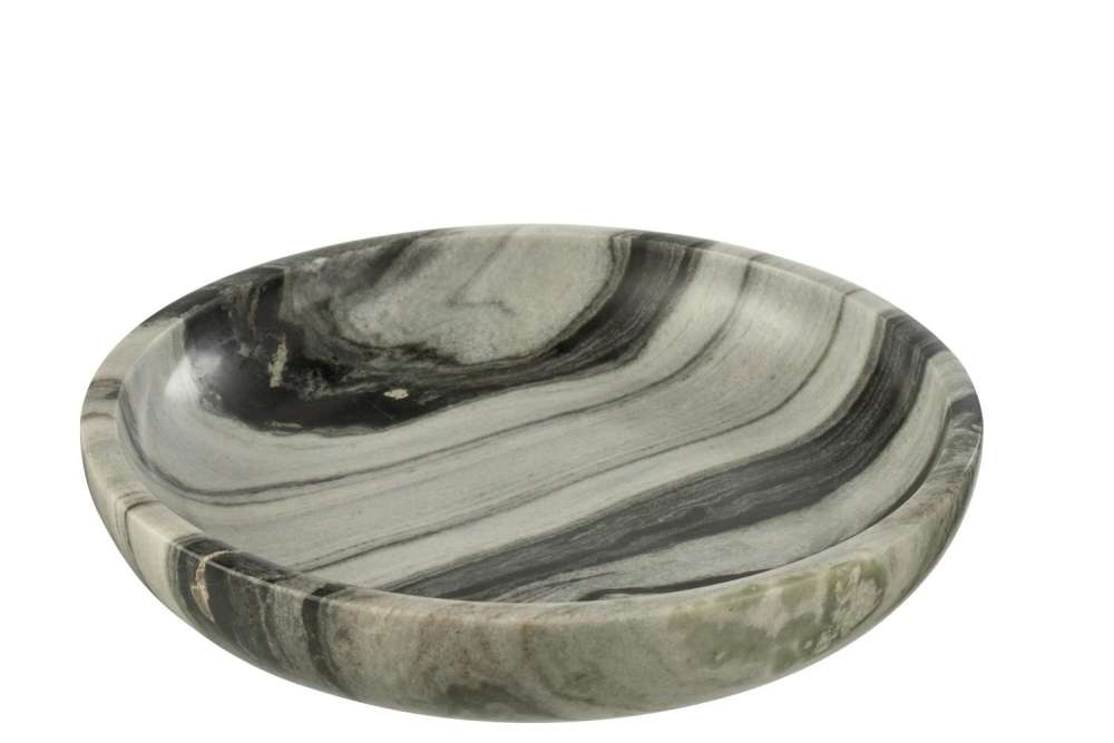 SERVING BOWL MARBLE BLACK/LIGHT GREY