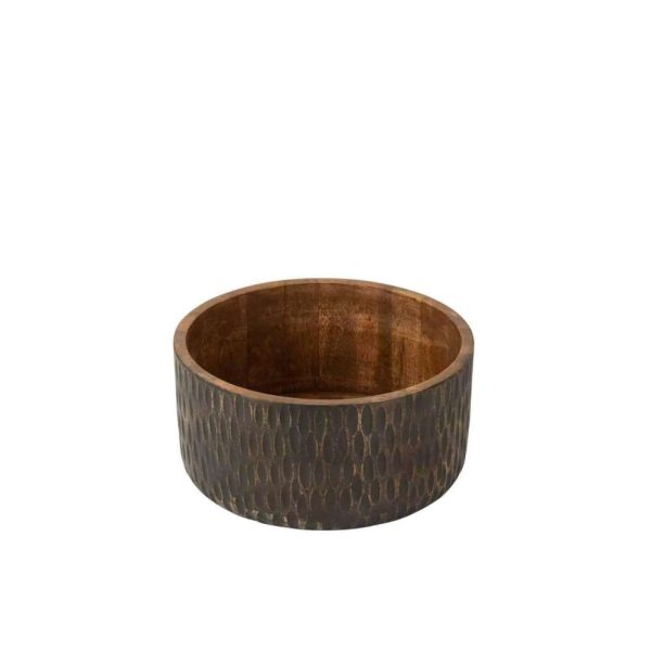 BOWL MANGO WOOD BROWN/BLACK EXTRA LARGE