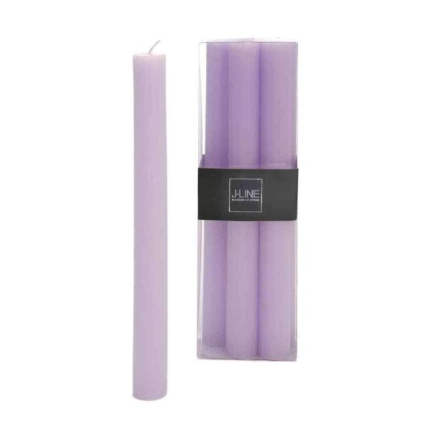 BOX 6 TABLE CANDLE LAVENDER -9H