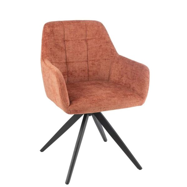 CHAIR LOUNA IRON/ACRYLIC PEACH