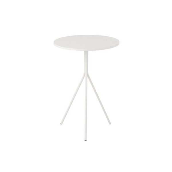 COFEE TABLE ROUND METAL WHITE