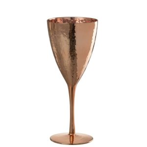 WINE GLASS MIRROR GLASS COPPER COLORED