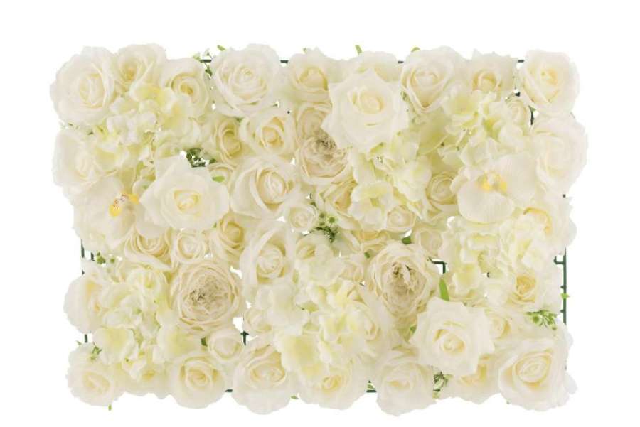 PANEL FLOWERS MIX PLASTIC WHITE